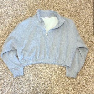 Cotton On Quarter Zip Crop Sweatshirt Size Small